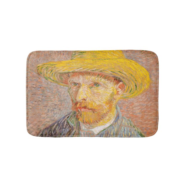 Alfombrilla De Baño Pintura impresionista del autorretrato de Vincent  (Anverso)