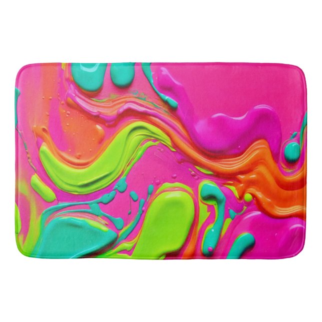 Alfombrilla De Baño Pintura líquida vibrante (Anverso)