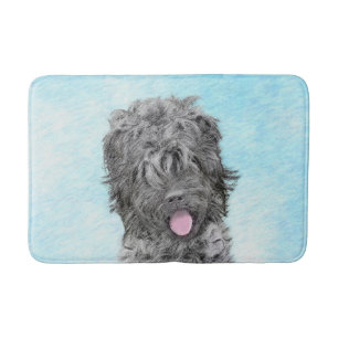Alfombrilla De Baño Pintura negra del territorio ruso - Perro original