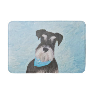 Alfombrilla De Baño Pintura Schnauzer (en miniatura) - Perro original