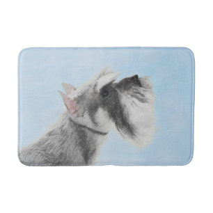 Alfombrilla De Baño Pintura Schnauzer (gigante, estándar) - Arte de pe