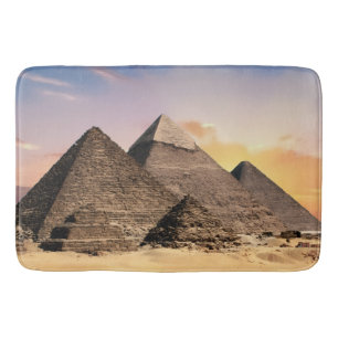 Alfombrilla De Baño pirámides de giza Antiguo Egipto Paisaje desértico