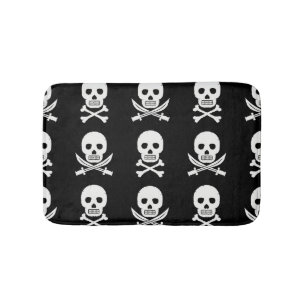 Alfombrilla De Baño Pirata Skulls Crossbone Seless Pattern