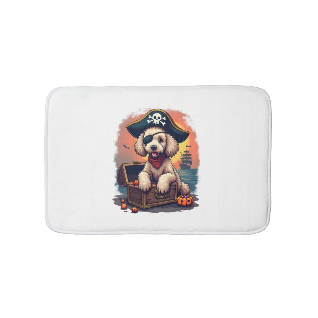 Alfombrilla De Baño Pirate Poodle Plunder (Anverso)