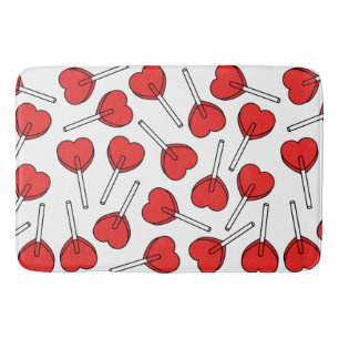 Alfombrilla De Baño Piruetas Rojas, Piruetas de Corazón, Patrón de Pir