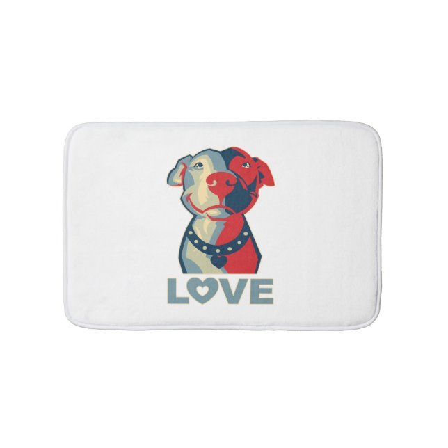Alfombrilla De Baño Pitbull - AMOR (Anverso)