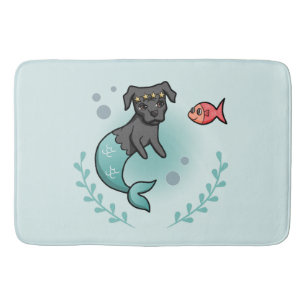 Alfombrilla De Baño Pitbull de la sirena