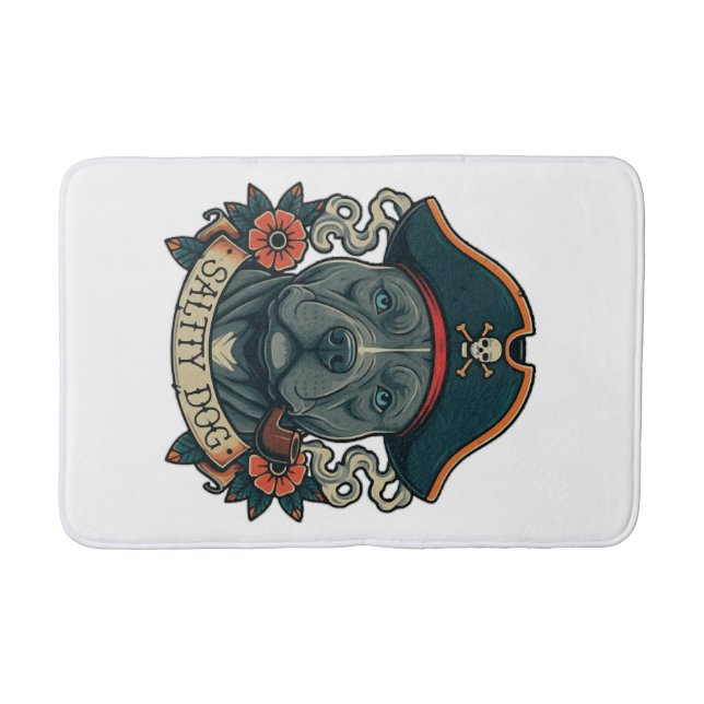 Alfombrilla De Baño Pitbull Salty Dog (Anverso)