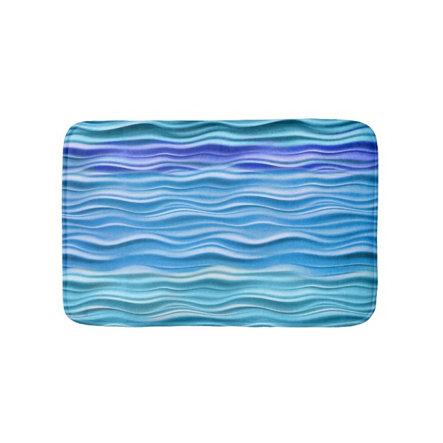Alfombrilla De Baño PixDezines olas de agua (Anverso)