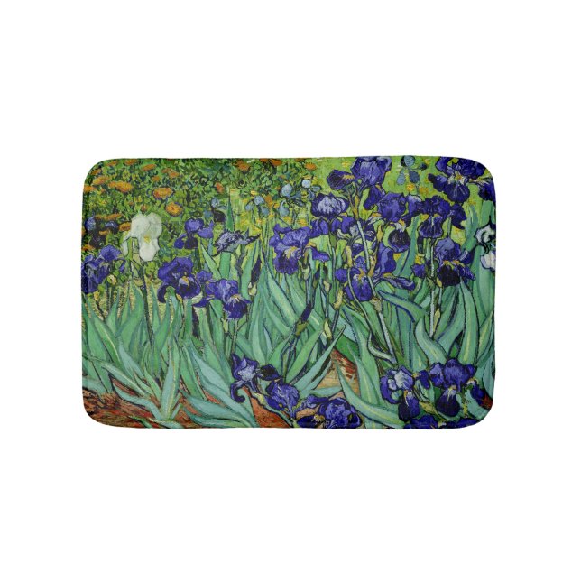 Alfombrilla De Baño PixDezines van gogh iris/st. remy (Anverso)