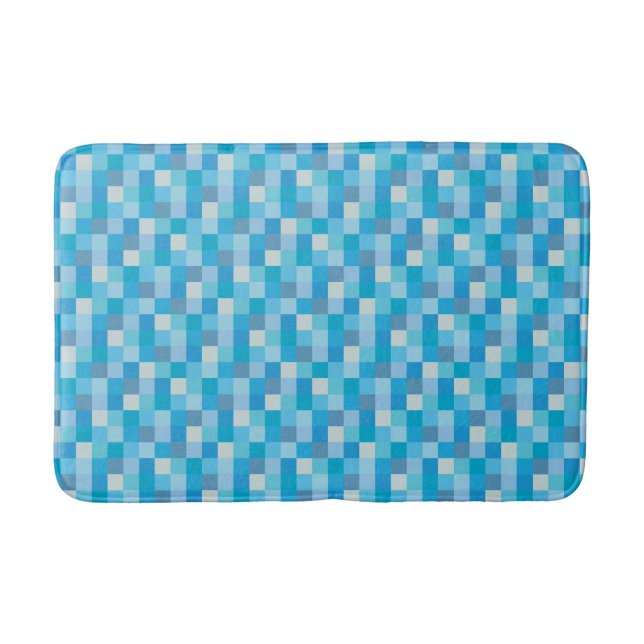 Alfombrilla De Baño Pixelated azul (Anverso)