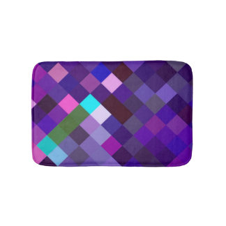 Alfombrilla De Baño Pixelated Pattern - Purple