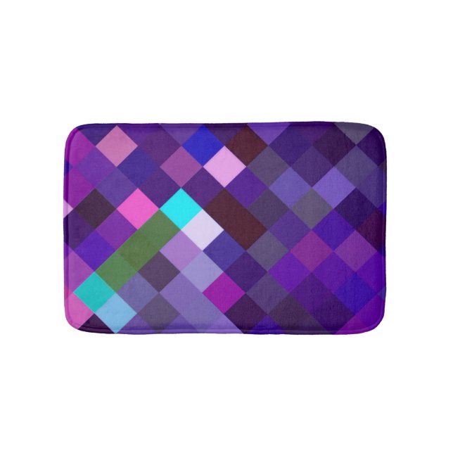 Alfombrilla De Baño Pixelated Pattern - Purple (Anverso)