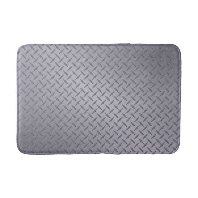 Alfombrilla De Baño Placa de diamante gris acero (Anverso)