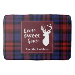 Alfombrilla De Baño Placa personalizada para los Navidades de Tartán M