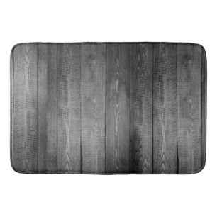 Alfombrilla De Baño Placas de madera gris rustica