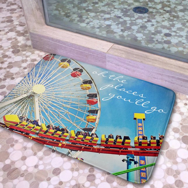 Alfombrilla De Baño Places Cita la foto de la montaña rusa de la rueda (Subido por el creador)