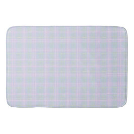 Alfombrilla De Baño Plaid Azul Aqua Pradera