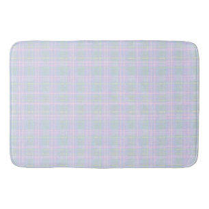 Alfombrilla De Baño Plaid Azul Aqua Pradera
