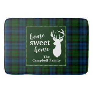 Alfombrilla De Baño Plaid Clan Campbell Military Tartán