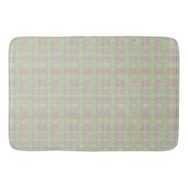 Alfombrilla De Baño Plaid de Salvia Neutral Desgastado