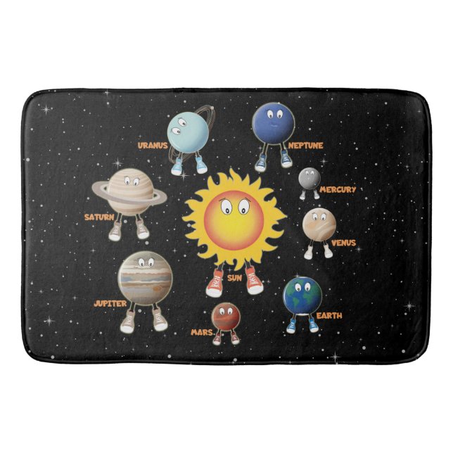 Alfombrilla De Baño Planetas y el sistema solar (Anverso)