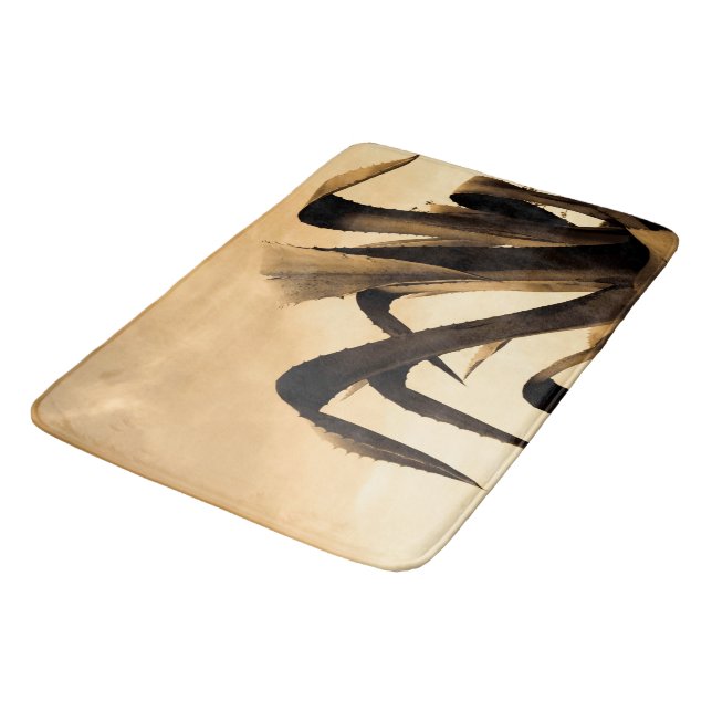 Alfombrilla De Baño Planta Sepia Aloe (Angular)