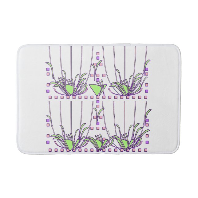ALFOMBRILLA DE BAÑO PLANTA VERDE CON ESTILOS (Anverso)