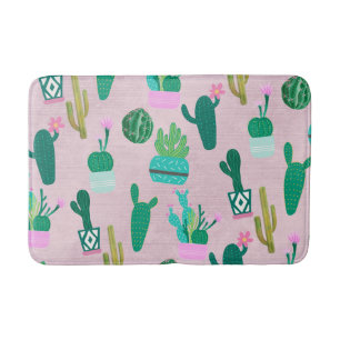 Alfombrilla De Baño Plantas de cactus cactáceas del sudoeste rústico r