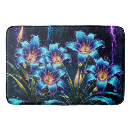 Alfombrilla De Baño Plantas de naturaleza botánica de lirios de neón m