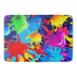 Alfombrilla De Baño Plantas de pintura vibrantes: una instrucción de c