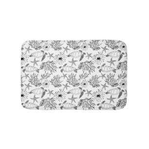 Alfombrilla De Baño Plantas de tortugas submarinas sin mar