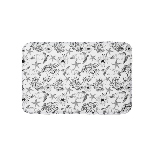 Alfombrilla De Baño Plantas de tortugas submarinas sin mar (Anverso)