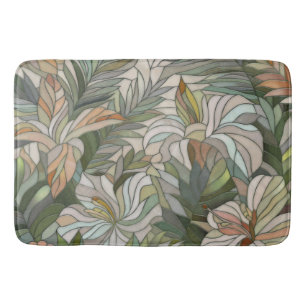 Alfombrilla De Baño Plantas tropicales Arte digital mosaico