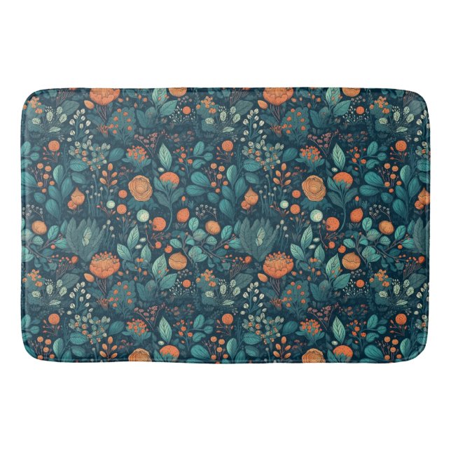 Alfombrilla De Baño Plantas y flores escandinavas (Anverso)