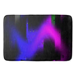 Alfombrilla De Baño Plasma de Glitch Negro