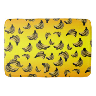Alfombrilla De Baño Plátanos dorados, bathmat de espuma de memoria