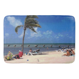 Alfombrilla De Baño Playa con coco palmera