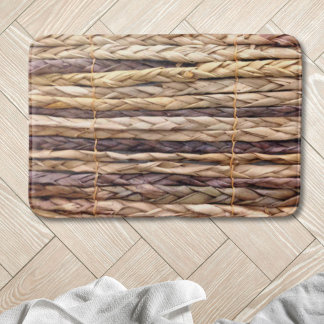 Alfombrilla De Baño playa de estilo isla tropical de mimbre trenzado r