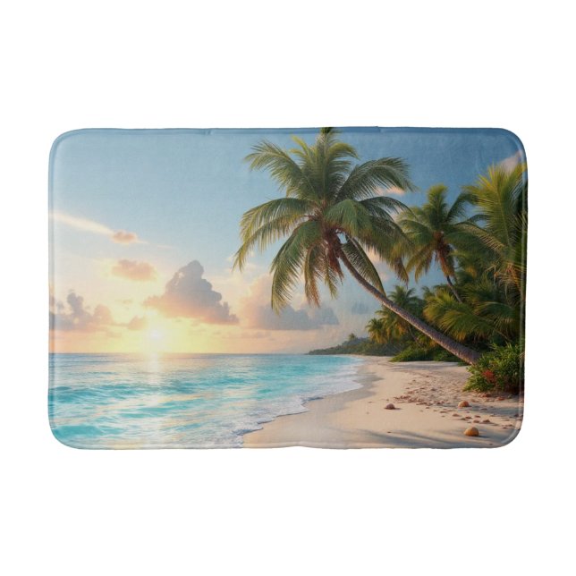 Alfombrilla De Baño Playa del Océano Tropical (Anverso)