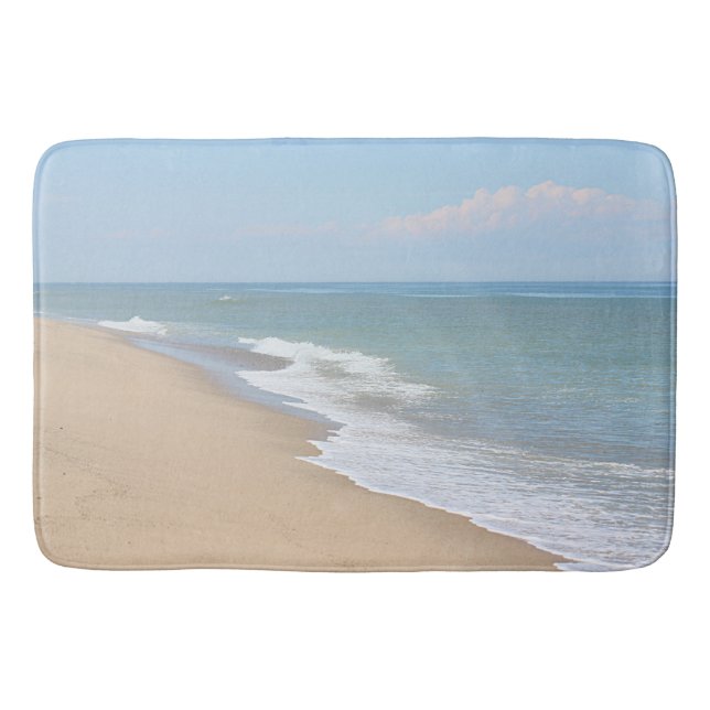 Alfombrilla De Baño Playa y ondas del océano (Anverso)