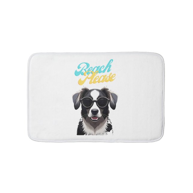 Alfombrilla De Baño Playa y perros (Anverso)