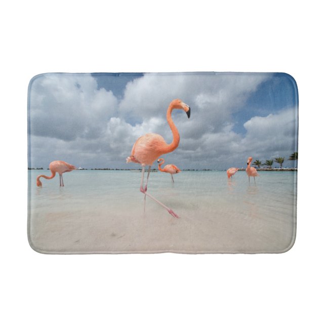 Alfombrilla De Baño Playas tropicales | Playa Flamingos, Aruba (Anverso)