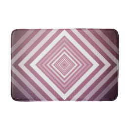 Alfombrilla De Baño Plazas modernas de degradado rosa y blanco
