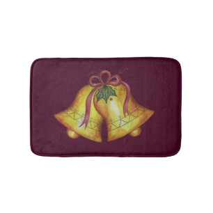 Alfombrilla De Baño Plum Navidades Bells Bathroom Rug Mat