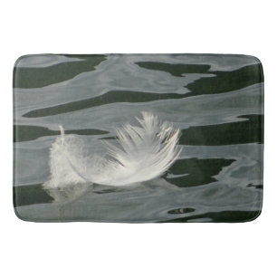 Alfombrilla De Baño plumas blancas de bonito