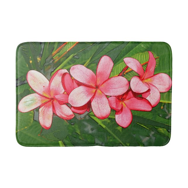 Alfombrilla De Baño Plumerias (Anverso)
