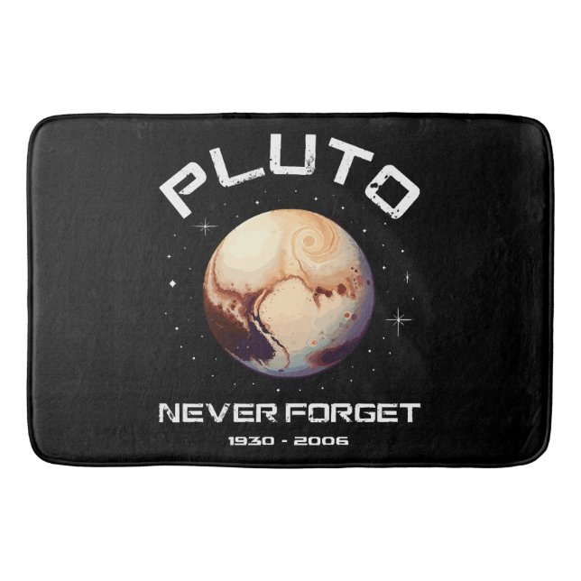 Alfombrilla De Baño Plutón Nunca Olvides (Anverso)