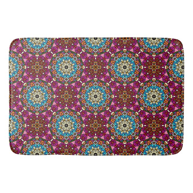 Alfombrilla De Baño Poder Floral Jardín Groovy  (Anverso)