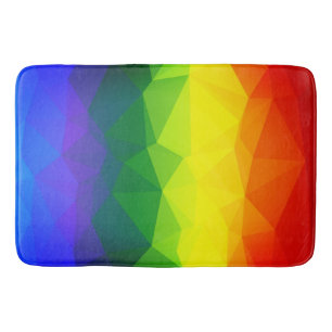 Alfombrilla De Baño Polígono de ormbre arcoiris